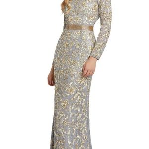 MAC Duggal Long Sleeve Embellished Gown size 10